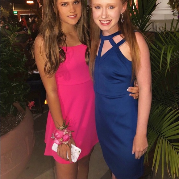 She + Sky Pink Mini Dress - Picture 6 of 7